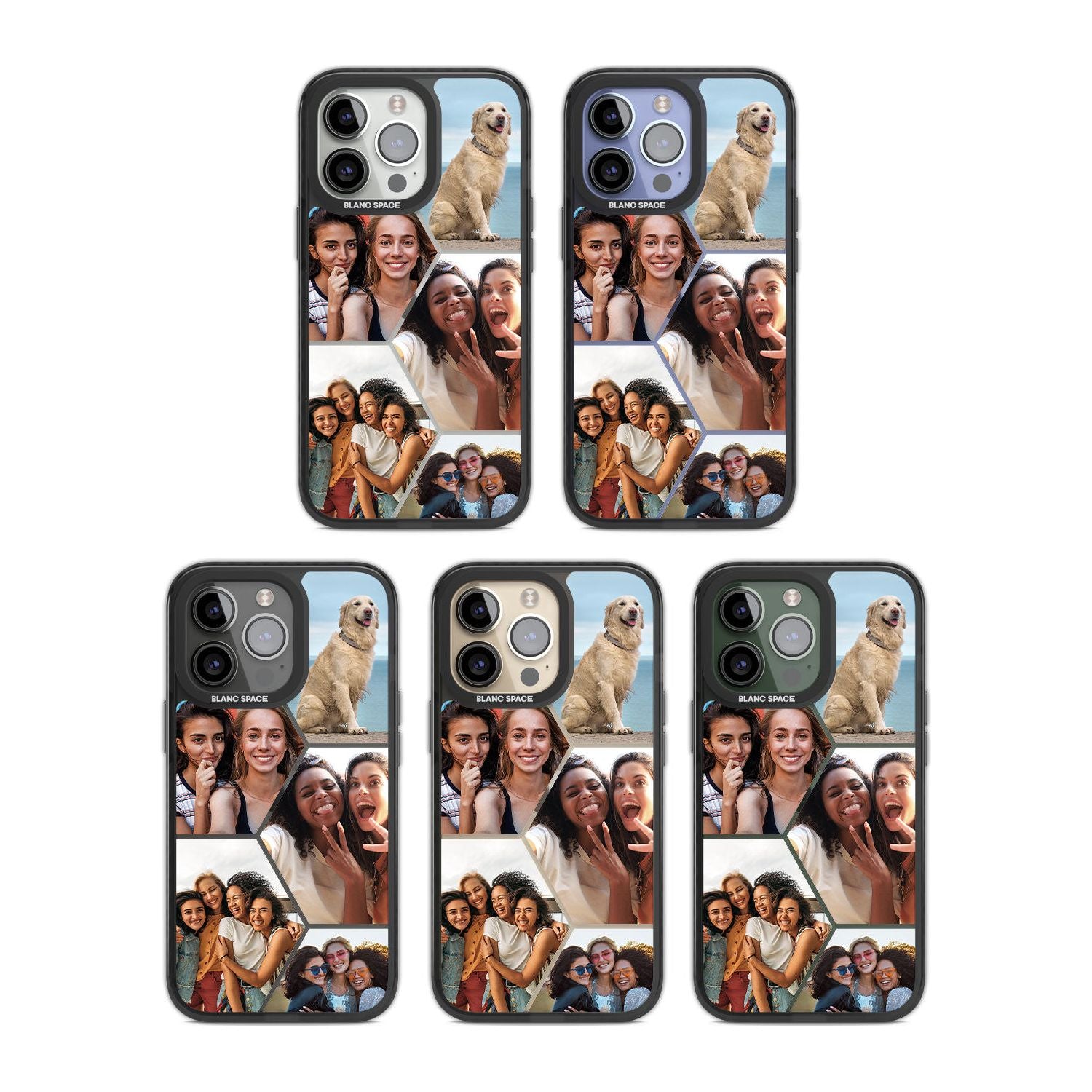Personalised Heart Photo GridPhone Case for iPhone 14 Pro