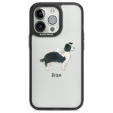 Personalised Border Collie Custom Phone Case iPhone 13 Pro / Black Impact Case,iPhone 14 Pro / Black Impact Case,iPhone 15 Pro Max / Black Impact Case,iPhone 15 Pro / Black Impact Case Blanc Space