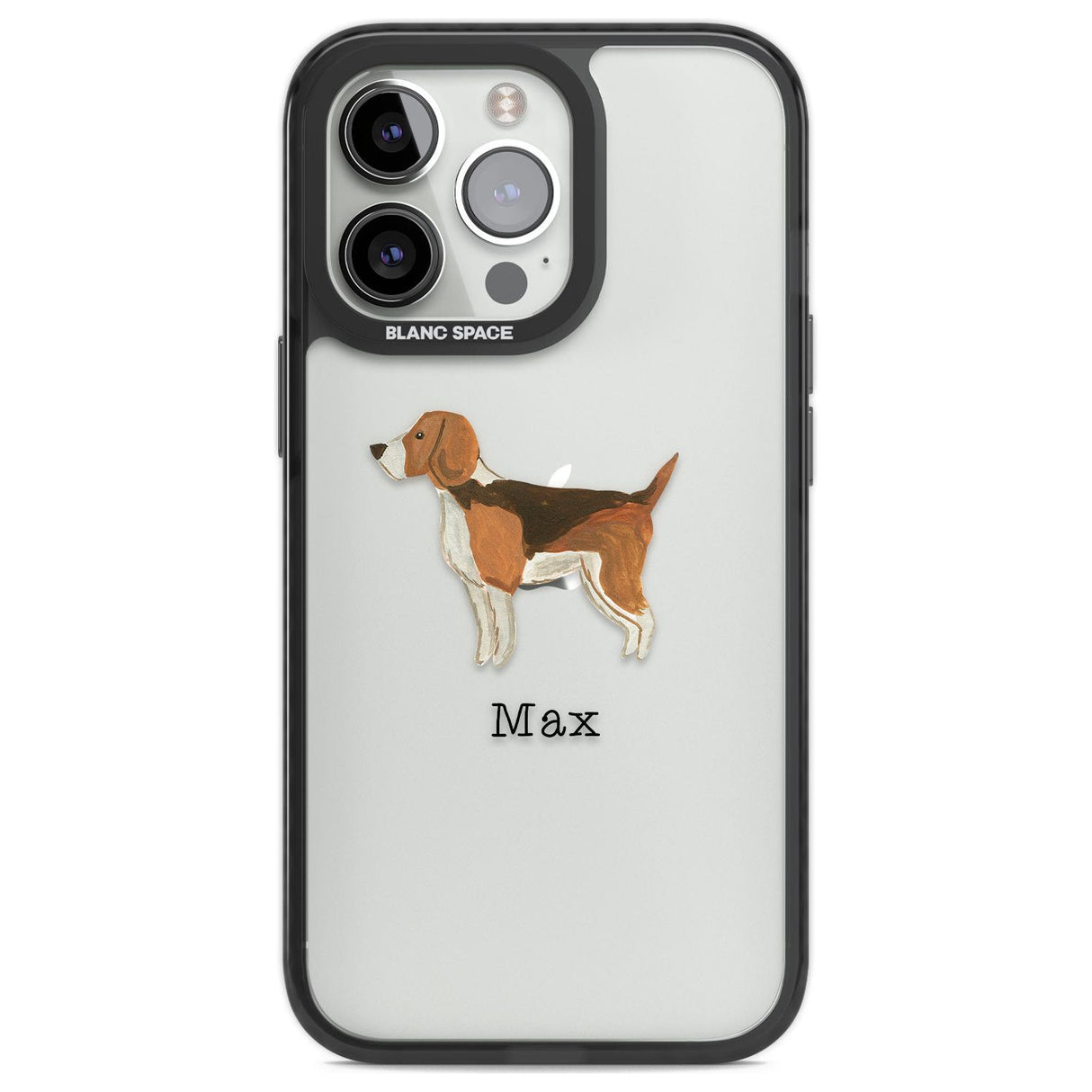 Personalised Hand Painted Beagle Custom Phone Case iPhone 13 Pro / Black Impact Case,iPhone 14 Pro / Black Impact Case,iPhone 15 Pro Max / Black Impact Case,iPhone 15 Pro / Black Impact Case Blanc Space