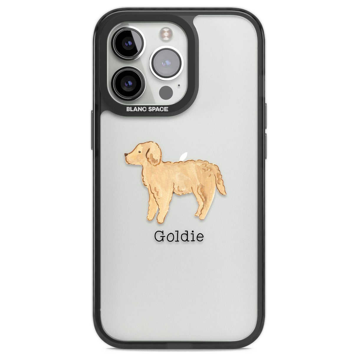 Personalised Hand Painted Goldendoodle Custom Phone Case iPhone 13 Pro / Black Impact Case,iPhone 14 Pro / Black Impact Case,iPhone 15 Pro Max / Black Impact Case,iPhone 15 Pro / Black Impact Case Blanc Space