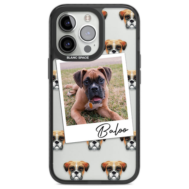 Personalised Boxer - Dog Photo Custom Phone Case iPhone 13 Pro / Black Impact Case,iPhone 14 Pro / Black Impact Case,iPhone 15 Pro Max / Black Impact Case,iPhone 15 Pro / Black Impact Case Blanc Space