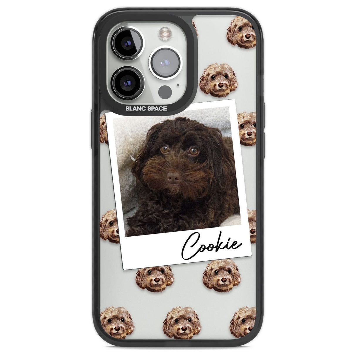 Personalised Cockapoo, Brown - Dog Photo Custom Phone Case iPhone 13 Pro / Black Impact Case,iPhone 14 Pro / Black Impact Case,iPhone 15 Pro Max / Black Impact Case,iPhone 15 Pro / Black Impact Case Blanc Space