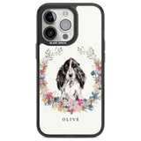 Personalised Black Cocker Spaniel - Watercolour Dog Portrait Custom Phone Case iPhone 13 Pro / Black Impact Case,iPhone 14 Pro / Black Impact Case,iPhone 15 Pro Max / Black Impact Case,iPhone 15 Pro / Black Impact Case Blanc Space