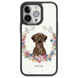 Personalised Chocolate Lab - Watercolour Dog Portrait Custom Phone Case iPhone 13 Pro / Black Impact Case,iPhone 14 Pro / Black Impact Case,iPhone 15 Pro Max / Black Impact Case,iPhone 15 Pro / Black Impact Case Blanc Space