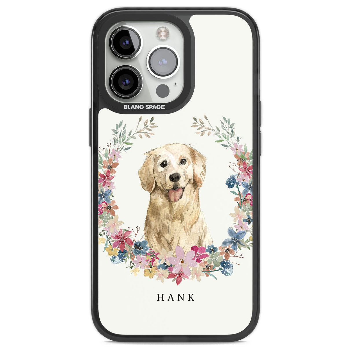 Personalised Golden Retriever - Watercolour Dog Portrait Custom Phone Case iPhone 13 Pro / Black Impact Case,iPhone 14 Pro / Black Impact Case,iPhone 15 Pro Max / Black Impact Case,iPhone 15 Pro / Black Impact Case Blanc Space