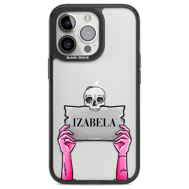 Personalised Grave Plaque Custom Phone Case iPhone 13 Pro / Black Impact Case,iPhone 14 Pro / Black Impact Case,iPhone 15 Pro Max / Black Impact Case,iPhone 15 Pro / Black Impact Case Blanc Space