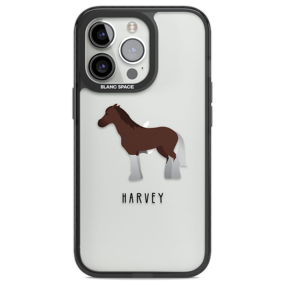 Personalised Brown Horse Custom Phone Case iPhone 13 Pro / Black Impact Case,iPhone 14 Pro / Black Impact Case,iPhone 15 Pro Max / Black Impact Case,iPhone 15 Pro / Black Impact Case Blanc Space