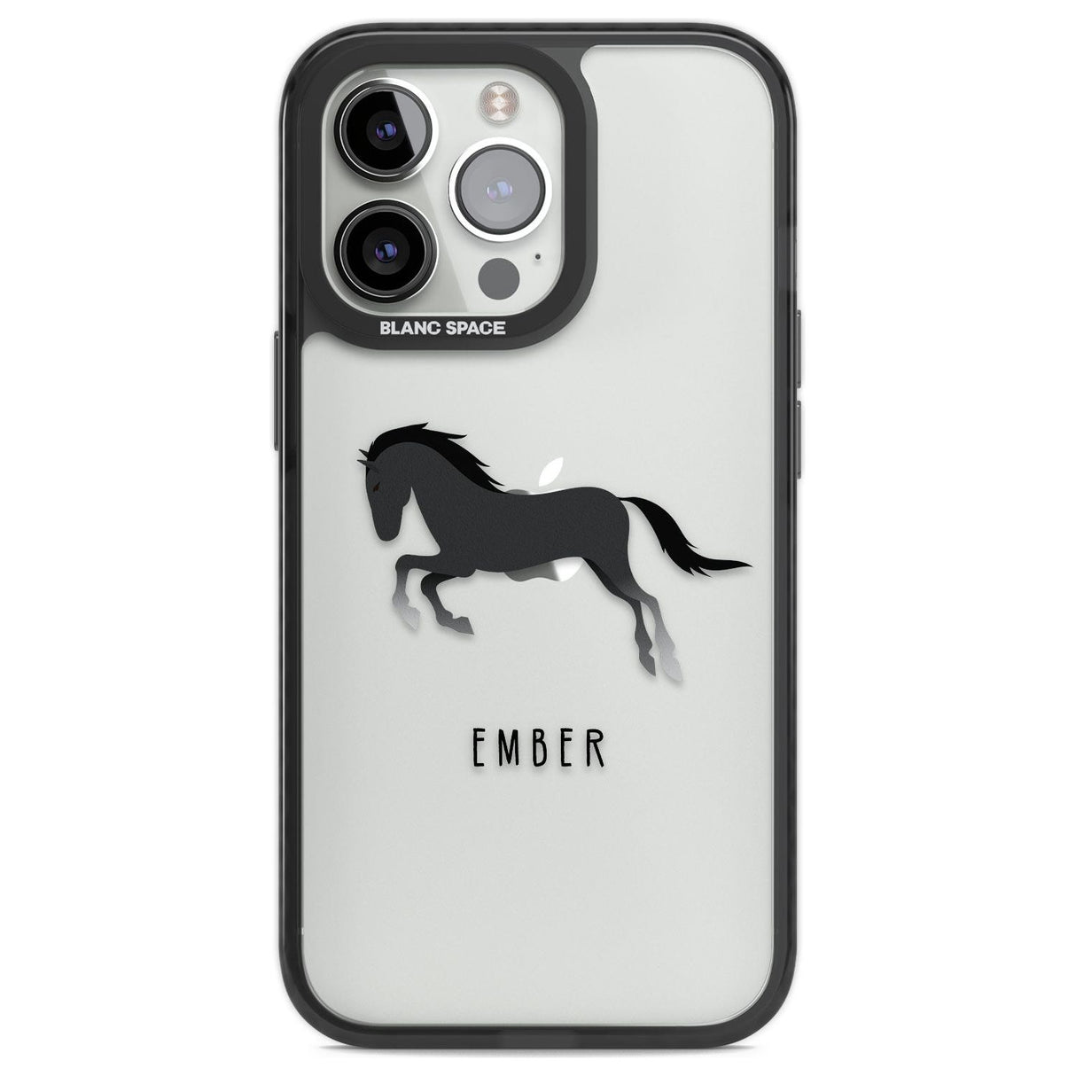 Personalised Black Horse Custom Phone Case iPhone 13 Pro / Black Impact Case,iPhone 14 Pro / Black Impact Case,iPhone 15 Pro Max / Black Impact Case,iPhone 15 Pro / Black Impact Case Blanc Space