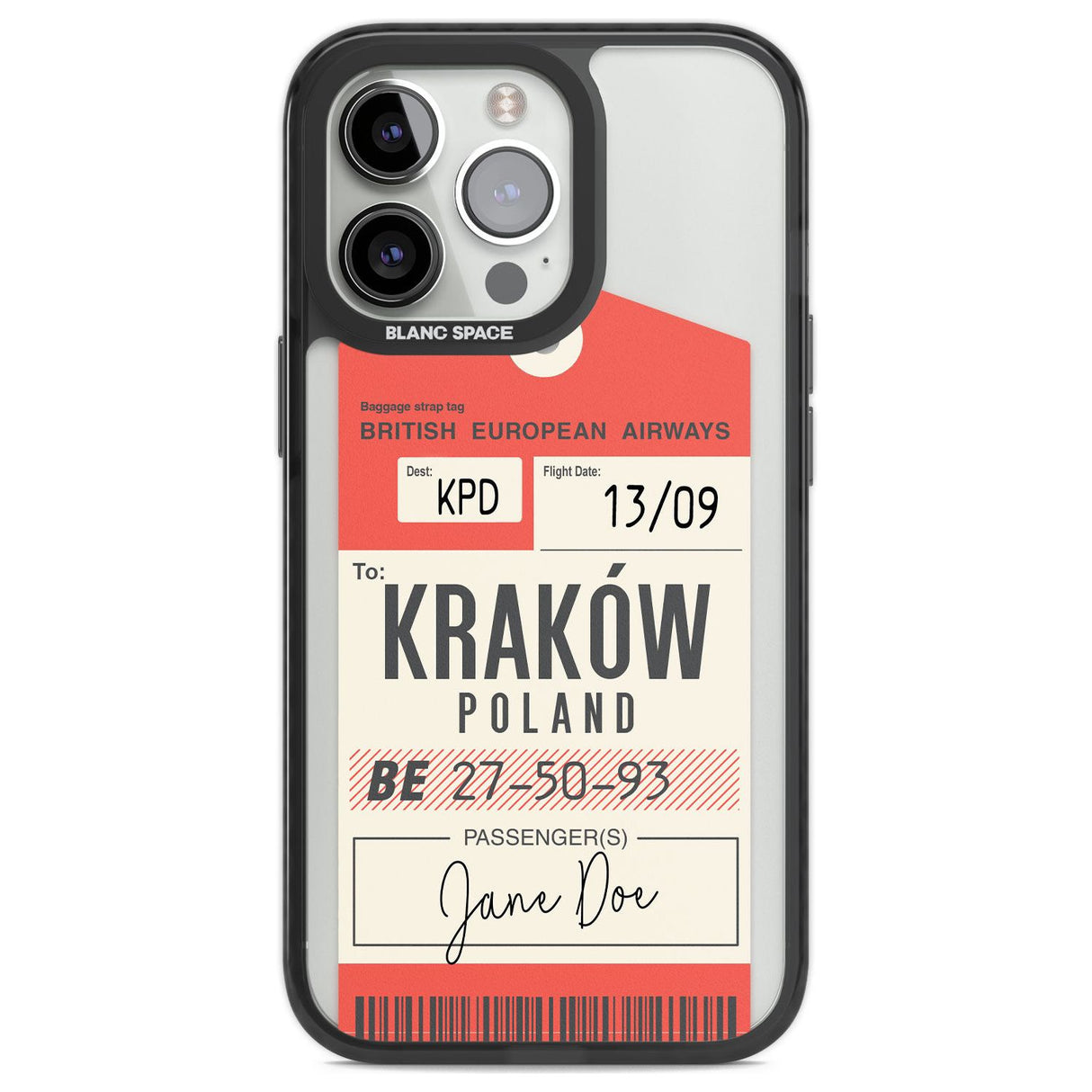 Personalised Vintage BEA Luggage Tag Custom Phone Case iPhone 13 Pro / Black Impact Case,iPhone 14 Pro / Black Impact Case,iPhone 15 Pro Max / Black Impact Case,iPhone 15 Pro / Black Impact Case Blanc Space