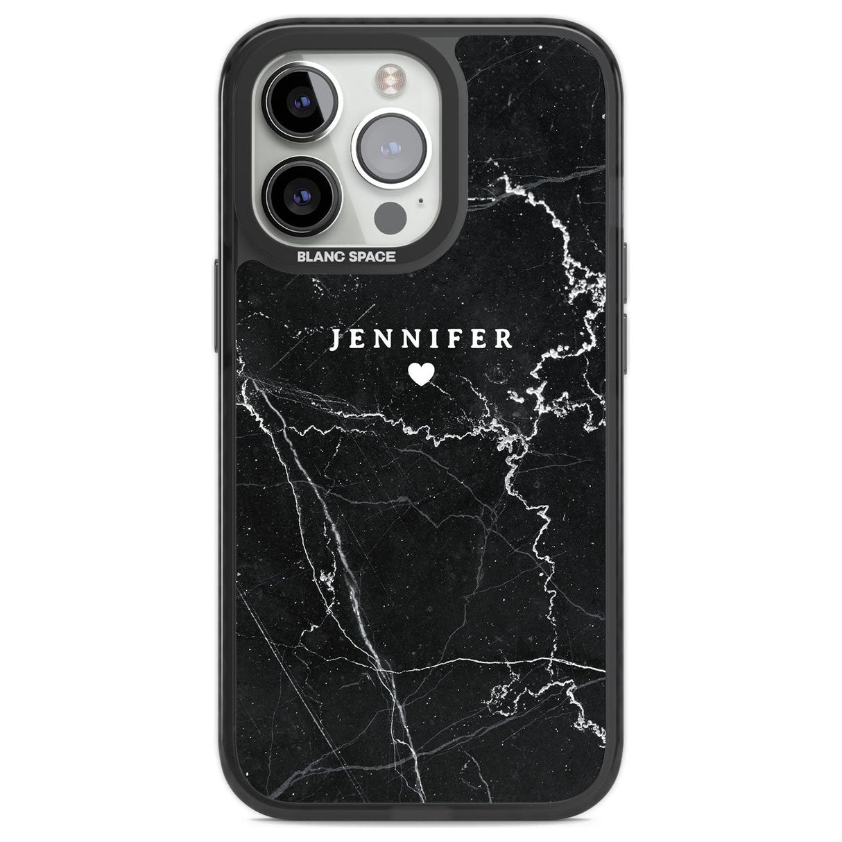 Personalised Black Marble 2 Custom Phone Case iPhone 13 Pro / Black Impact Case,iPhone 14 Pro / Black Impact Case,iPhone 15 Pro Max / Black Impact Case,iPhone 15 Pro / Black Impact Case Blanc Space