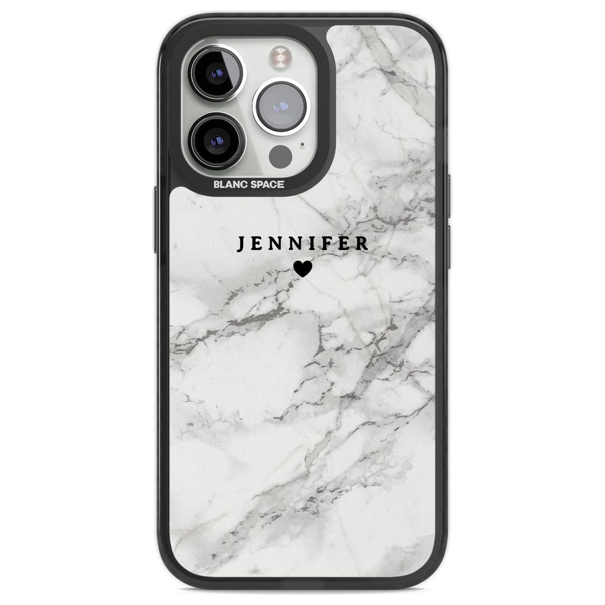 Personalised Classic Grey Marble Custom Phone Case iPhone 13 Pro / Black Impact Case,iPhone 14 Pro / Black Impact Case,iPhone 15 Pro Max / Black Impact Case,iPhone 15 Pro / Black Impact Case Blanc Space