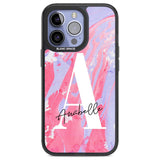 Personalised Pink & Purple - Marble Custom Phone Case iPhone 13 Pro / Black Impact Case,iPhone 14 Pro / Black Impact Case,iPhone 15 Pro Max / Black Impact Case,iPhone 15 Pro / Black Impact Case Blanc Space