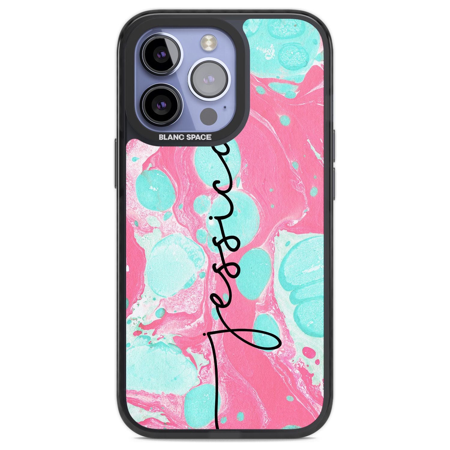 Personalised Turquoise & Pink - Marbled
