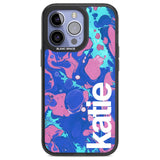 Personalised Navy, Turquoise + Purple - Marbled Custom Phone Case iPhone 13 Pro / Black Impact Case,iPhone 14 Pro / Black Impact Case,iPhone 15 Pro Max / Black Impact Case,iPhone 15 Pro / Black Impact Case Blanc Space