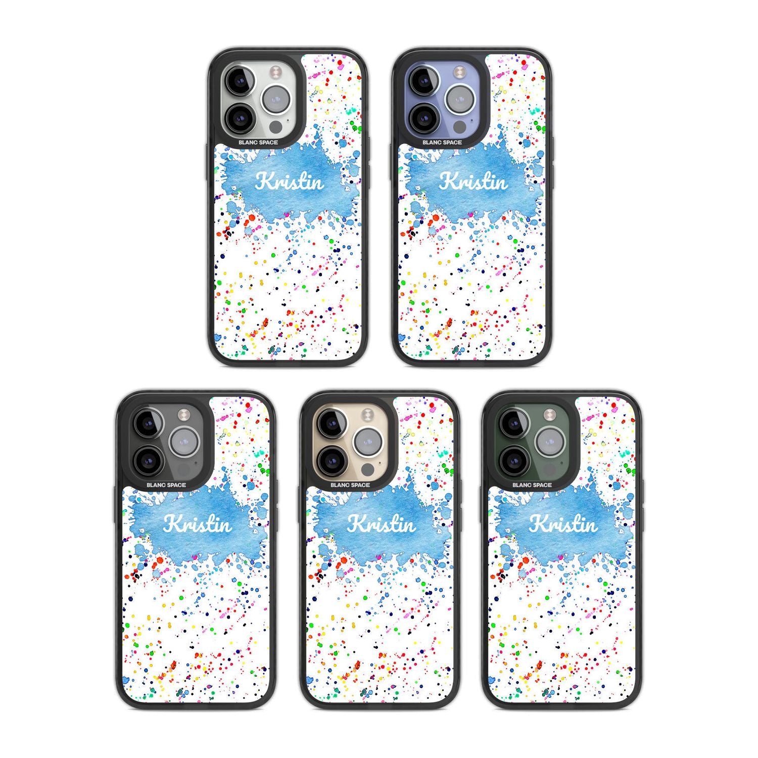 Personalised Rainbow Paint Splatter