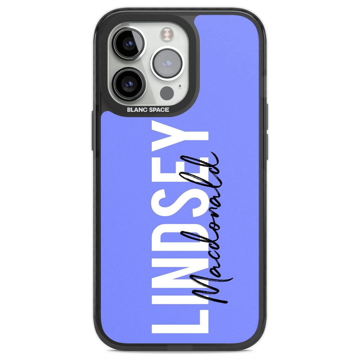 Personalised Bold Name: Purple Custom Phone Case iPhone 13 Pro / Black Impact Case,iPhone 14 Pro / Black Impact Case,iPhone 15 Pro Max / Black Impact Case,iPhone 15 Pro / Black Impact Case Blanc Space