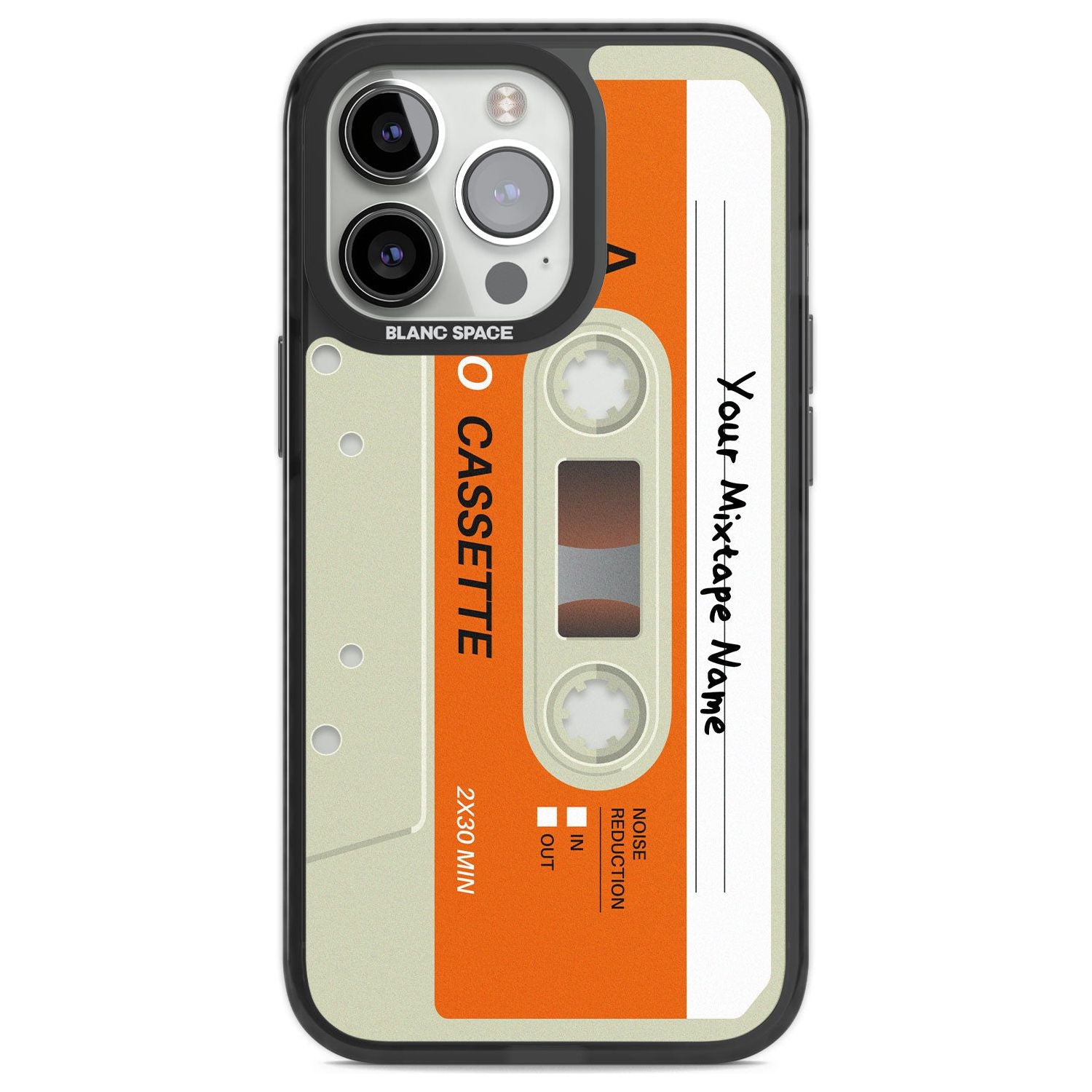 Personalised Classic Cassette Custom Phone Case iPhone 13 Pro / Black Impact Case,iPhone 14 Pro / Black Impact Case,iPhone 15 Pro Max / Black Impact Case,iPhone 15 Pro / Black Impact Case Blanc Space
