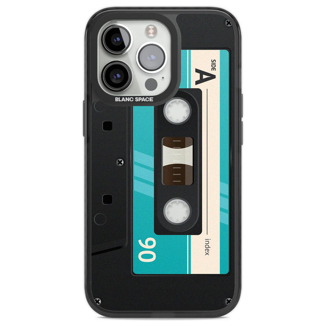 Personalised Dark Cassette Custom Phone Case iPhone 13 Pro / Black Impact Case,iPhone 14 Pro / Black Impact Case,iPhone 15 Pro Max / Black Impact Case,iPhone 15 Pro / Black Impact Case Blanc Space