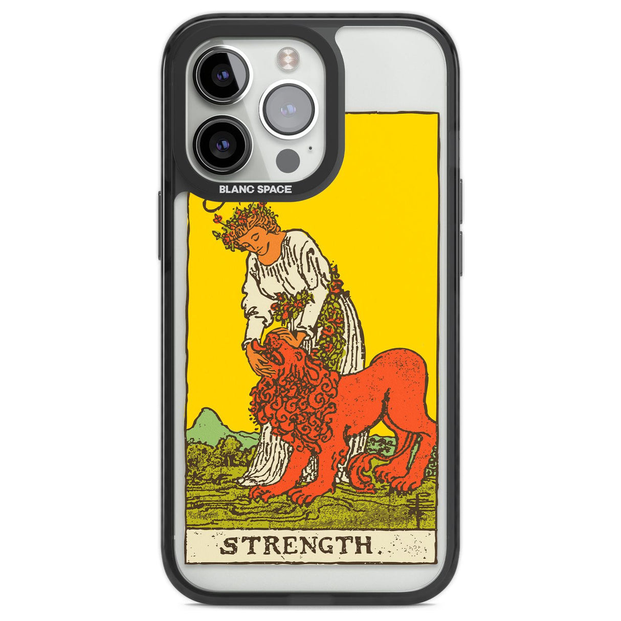 Personalised Strength Tarot Card - Colour Custom Phone Case iPhone 13 Pro / Black Impact Case,iPhone 14 Pro / Black Impact Case,iPhone 15 Pro Max / Black Impact Case,iPhone 15 Pro / Black Impact Case Blanc Space