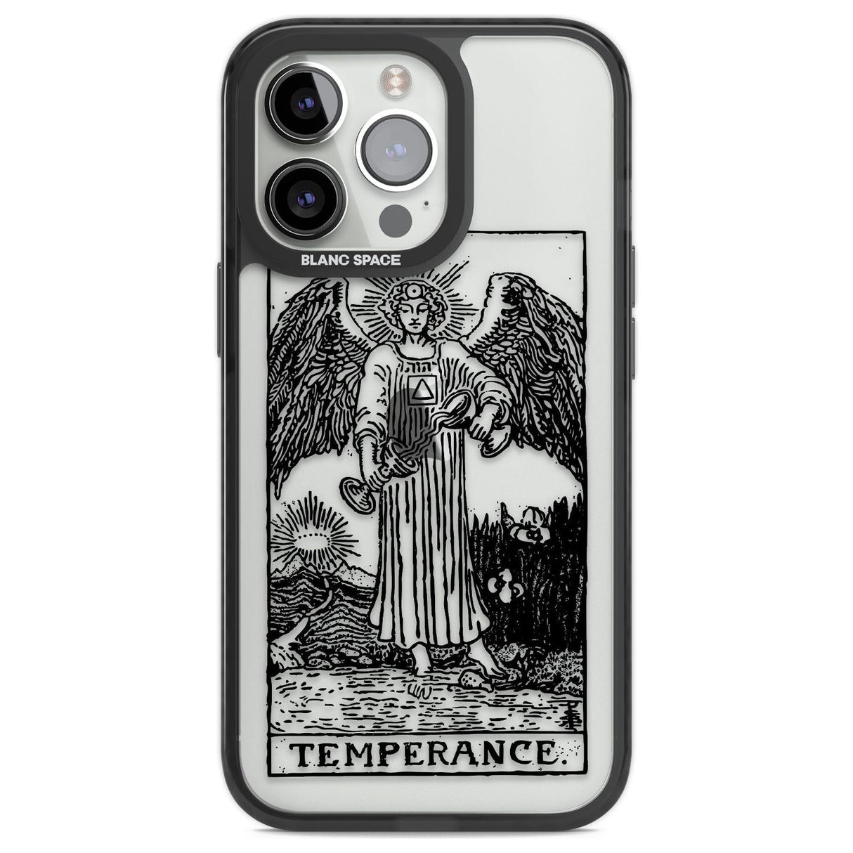 Personalised Temperance Tarot Card - Transparent Custom Phone Case iPhone 13 Pro / Black Impact Case,iPhone 14 Pro / Black Impact Case,iPhone 15 Pro Max / Black Impact Case,iPhone 15 Pro / Black Impact Case Blanc Space