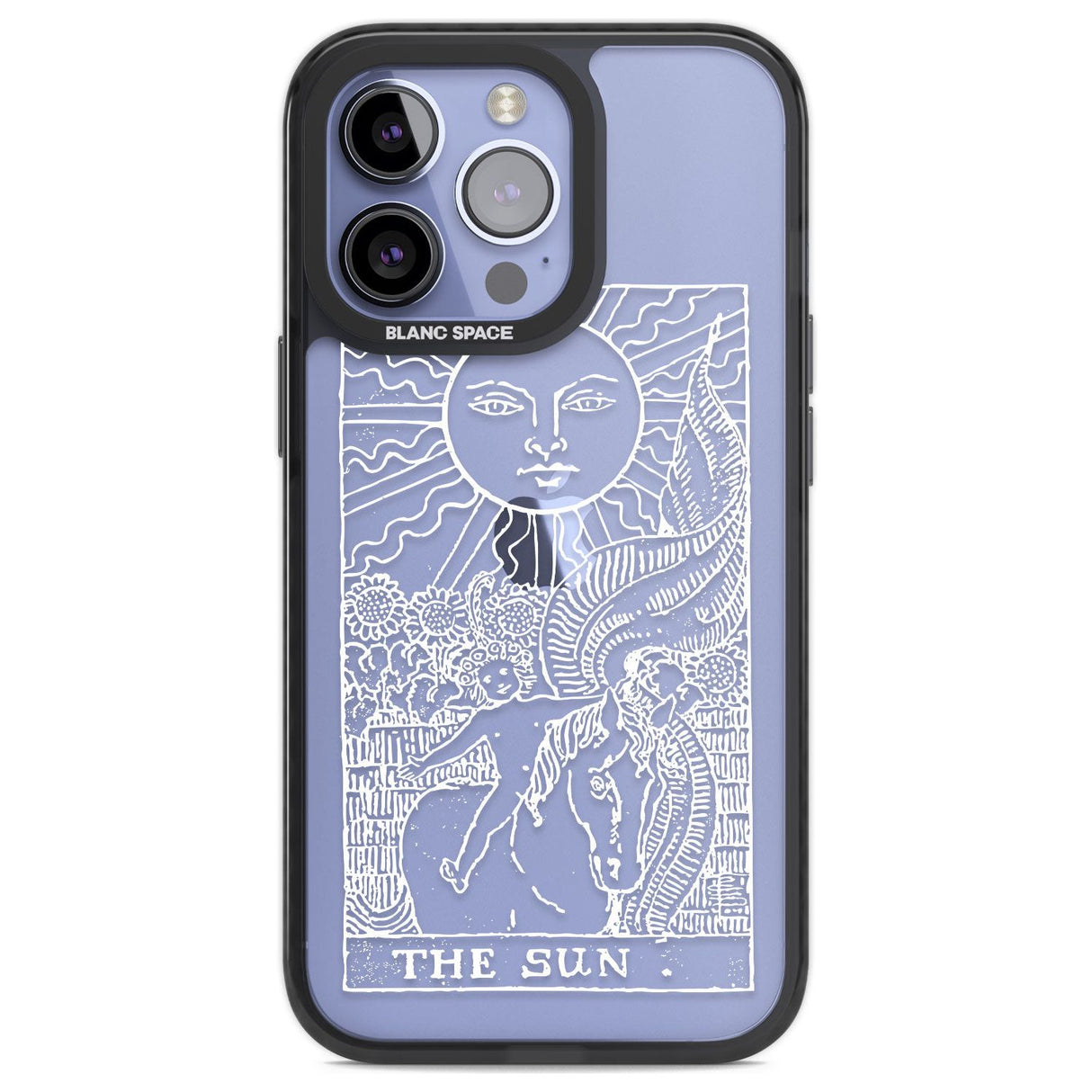 Personalised The Sun Tarot Card - White Transparent Custom Phone Case iPhone 13 Pro / Black Impact Case,iPhone 14 Pro / Black Impact Case,iPhone 15 Pro Max / Black Impact Case,iPhone 15 Pro / Black Impact Case Blanc Space