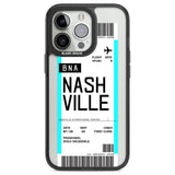 Personalised Nashville Boarding Pass Custom Phone Case iPhone 13 Pro / Black Impact Case,iPhone 14 Pro / Black Impact Case,iPhone 15 Pro Max / Black Impact Case,iPhone 15 Pro / Black Impact Case Blanc Space