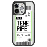 Personalised Tenerife Boarding Pass Custom Phone Case iPhone 13 Pro / Black Impact Case,iPhone 14 Pro / Black Impact Case,iPhone 15 Pro Max / Black Impact Case,iPhone 15 Pro / Black Impact Case Blanc Space