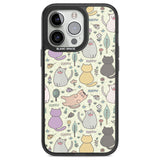 Cat Pattern Cream Phone Case iPhone 13 Pro / Black Impact Case,iPhone 14 Pro / Black Impact Case,iPhone 15 Pro / Black Impact Case,iPhone 15 Pro Max / Black Impact Case Blanc Space