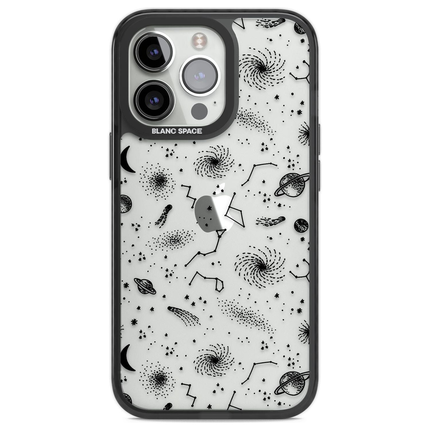 Mixed Galaxy Pattern Phone Case iPhone 13 Pro / Black Impact Case,iPhone 14 Pro / Black Impact Case,iPhone 15 Pro Max / Black Impact Case,iPhone 15 Pro / Black Impact Case Blanc Space