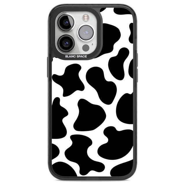Cow Print Phone Case iPhone 13 Pro / Black Impact Case,iPhone 14 Pro / Black Impact Case,iPhone 15 Pro Max / Black Impact Case,iPhone 15 Pro / Black Impact Case Blanc Space