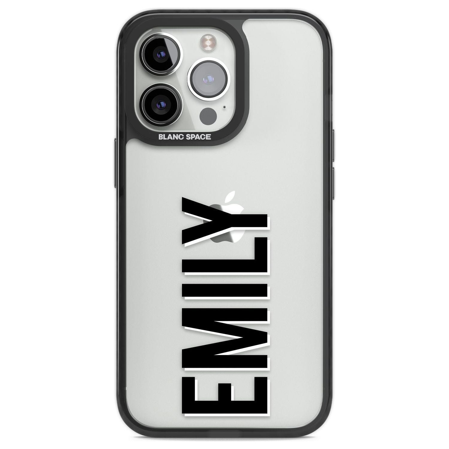 Personalised Clear Text  3A Custom Phone Case iPhone 13 Pro / Black Impact Case,iPhone 14 Pro / Black Impact Case,iPhone 15 Pro Max / Black Impact Case,iPhone 15 Pro / Black Impact Case Blanc Space