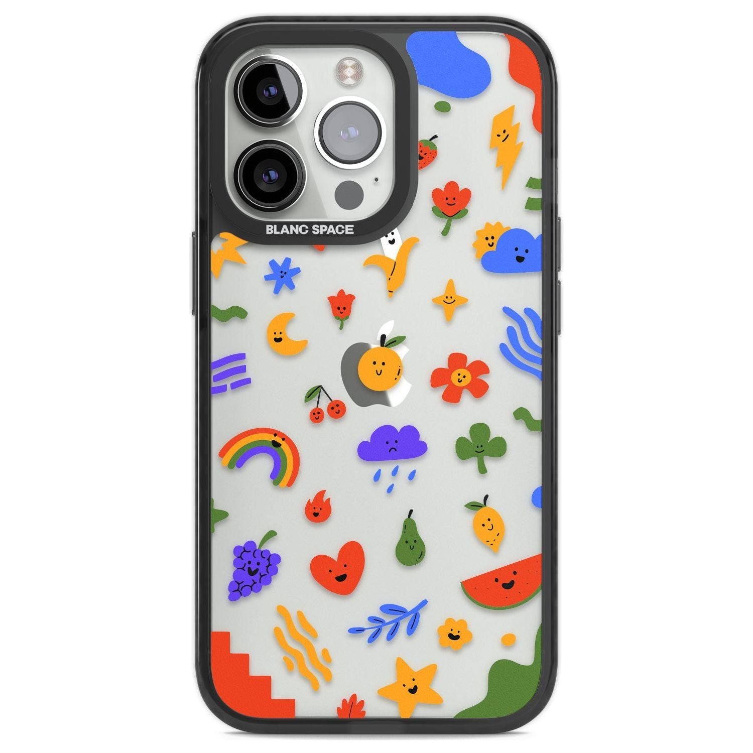 Mixed Cute Icon Pattern - Clear