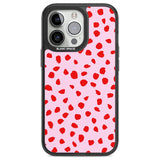 Red on Pink Dalmatian Polka Dot Spots