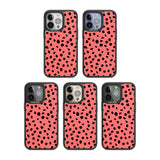 Black on Salmon Pink Dalmatian Polka Dot Spots Phone Case iPhone 15 Pro Max / Black Impact Case,iPhone 15 Plus / Black Impact Case,iPhone 15 Pro / Black Impact Case,iPhone 15 / Black Impact Case,iPhone 15 Pro Max / Impact Case,iPhone 15 Plus / Impact Case,iPhone 15 Pro / Impact Case,iPhone 15 / Impact Case,iPhone 15 Pro Max / Magsafe Black Impact Case,iPhone 15 Plus / Magsafe Black Impact Case,iPhone 15 Pro / Magsafe Black Impact Case,iPhone 15 / Magsafe Black Impact Case,iPhone 14 Pro Max / Black Impact Ca