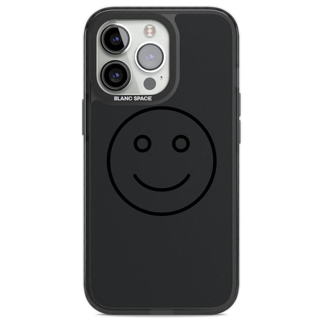 Dark Smiley Face Phone Case iPhone 13 Pro / Black Impact Case,iPhone 14 Pro / Black Impact Case,iPhone 15 Pro Max / Black Impact Case,iPhone 15 Pro / Black Impact Case Blanc Space