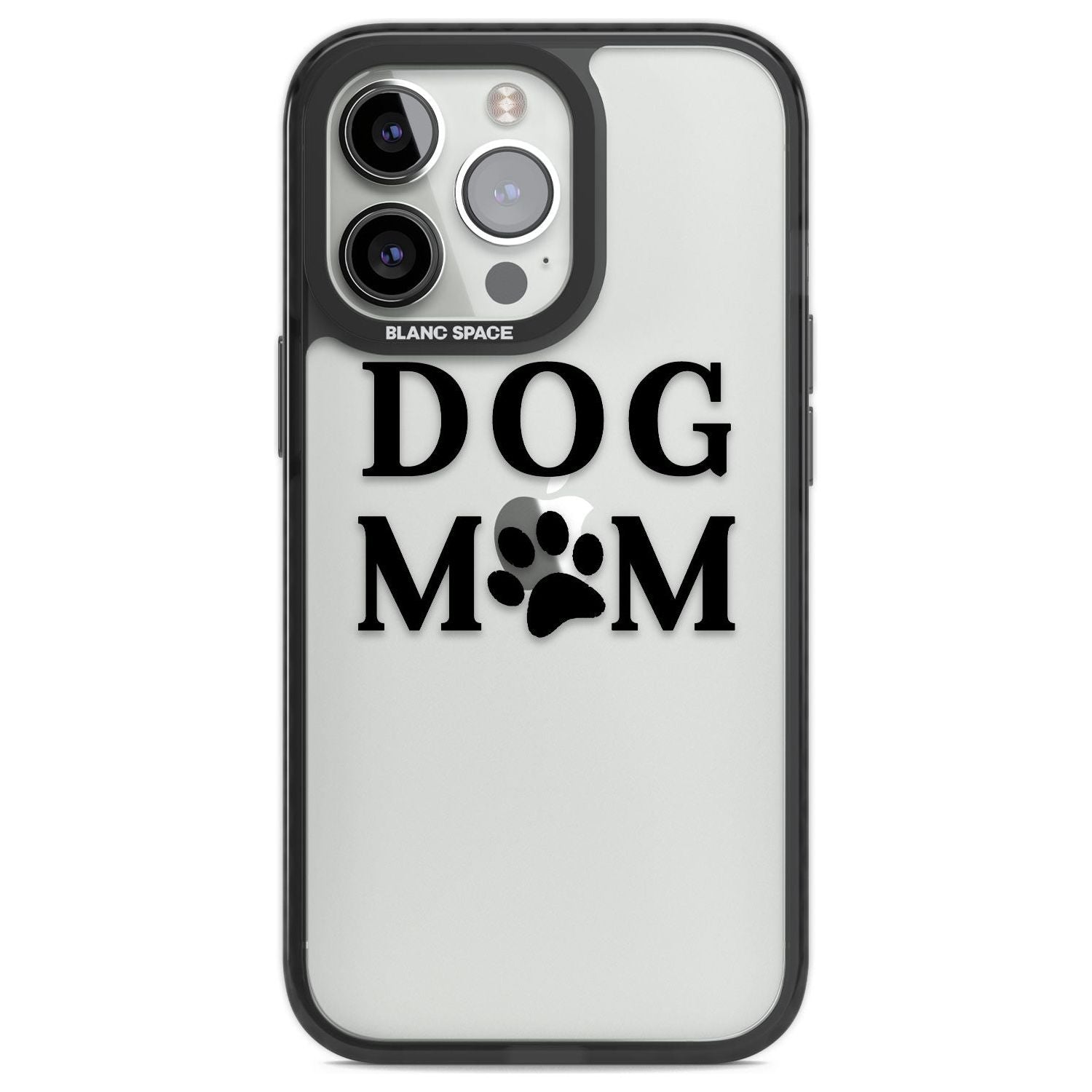 Dog Mom Paw Print Phone Case iPhone 13 Pro / Black Impact Case,iPhone 14 Pro / Black Impact Case,iPhone 15 Pro Max / Black Impact Case,iPhone 15 Pro / Black Impact Case Blanc Space