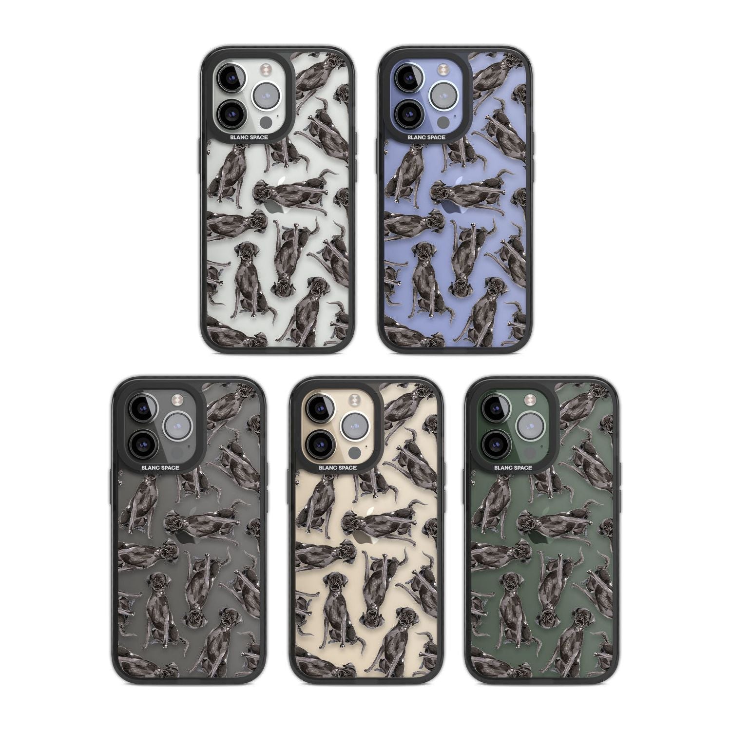 Black Labrador Watercolour Dog Pattern
