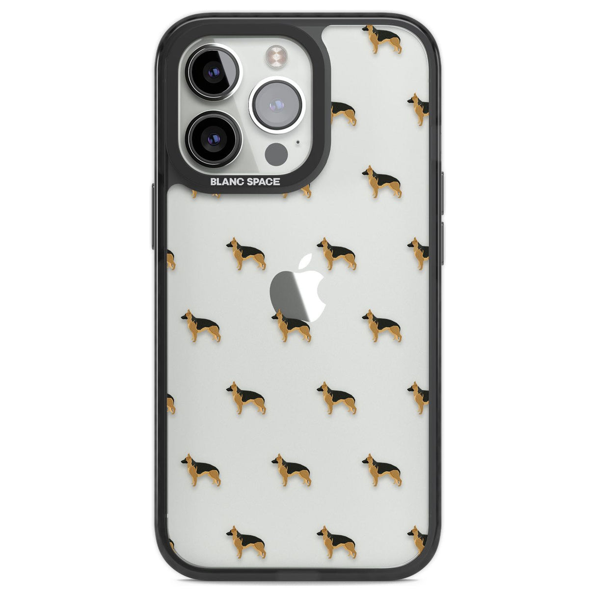 German Sherpard Dog Pattern Clear Phone Case iPhone 13 Pro / Black Impact Case,iPhone 14 Pro / Black Impact Case,iPhone 15 Pro Max / Black Impact Case,iPhone 15 Pro / Black Impact Case Blanc Space