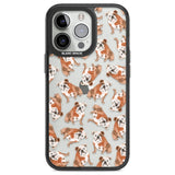 English Bulldog Watercolour Dog Pattern Phone Case iPhone 13 Pro / Black Impact Case,iPhone 14 Pro / Black Impact Case,iPhone 15 Pro / Black Impact Case,iPhone 15 Pro Max / Black Impact Case Blanc Space