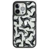 German Shepherd (Black) Watercolour Dog Pattern Phone Case iPhone 13 Pro / Black Impact Case,iPhone 14 Pro / Black Impact Case,iPhone 15 Pro Max / Black Impact Case,iPhone 15 Pro / Black Impact Case Blanc Space