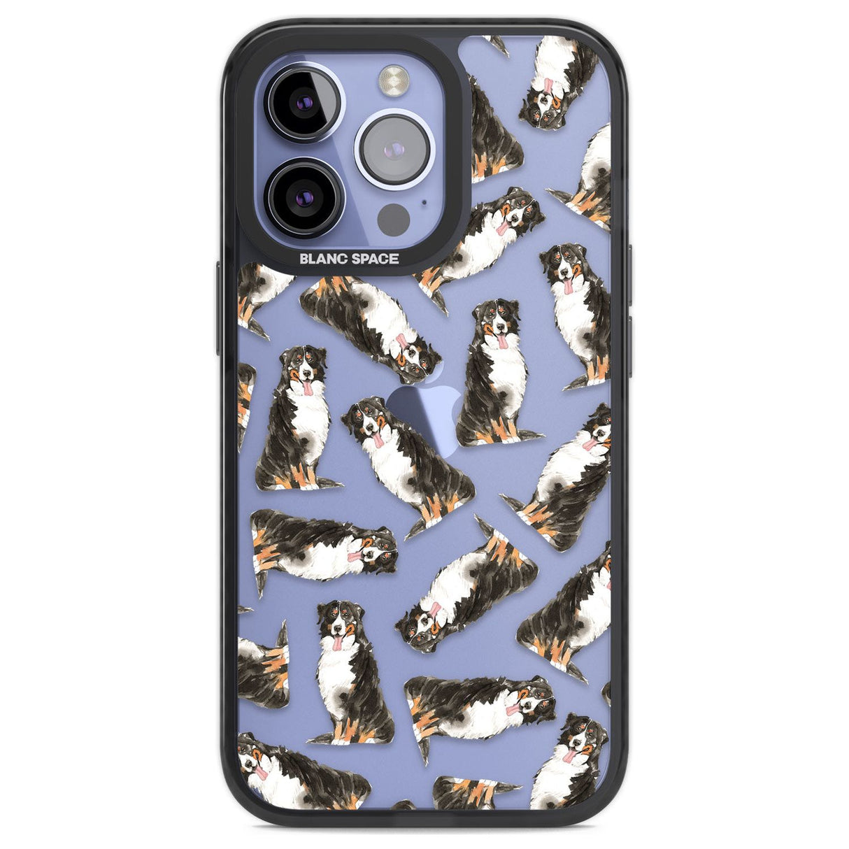 Bernese Mountain Dog Watercolour Dog Pattern Phone Case iPhone 13 Pro / Black Impact Case,iPhone 14 Pro / Black Impact Case,iPhone 15 Pro Max / Black Impact Case,iPhone 15 Pro / Black Impact Case Blanc Space