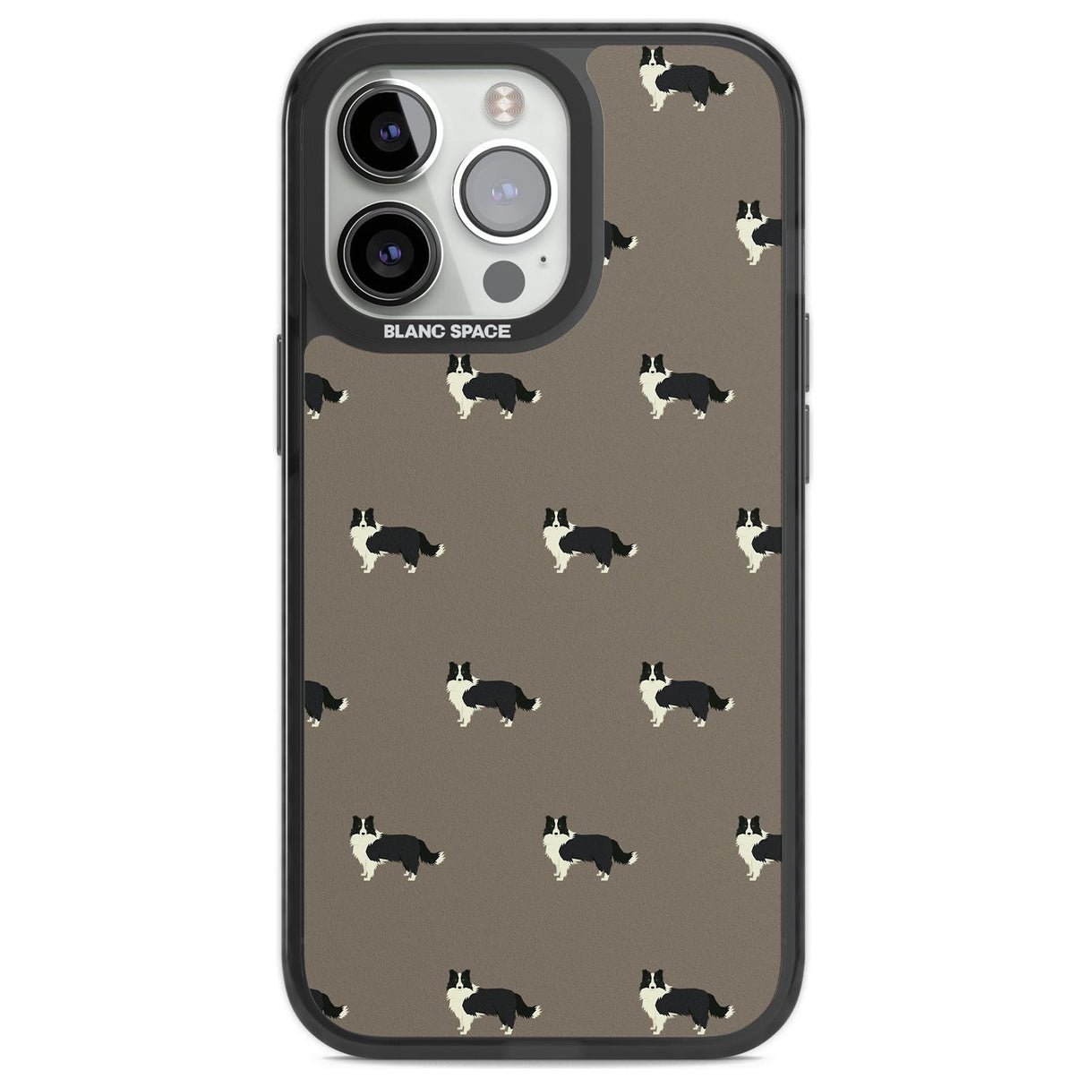 Border Collie Dog Pattern Phone Case iPhone 13 Pro / Black Impact Case,iPhone 14 Pro / Black Impact Case,iPhone 15 Pro Max / Black Impact Case,iPhone 15 Pro / Black Impact Case Blanc Space