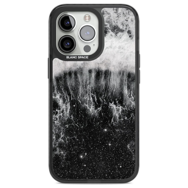 Ocean Wave Galaxy Print Phone Case iPhone 13 Pro / Black Impact Case,iPhone 14 Pro / Black Impact Case,iPhone 15 Pro Max / Black Impact Case,iPhone 15 Pro / Black Impact Case Blanc Space