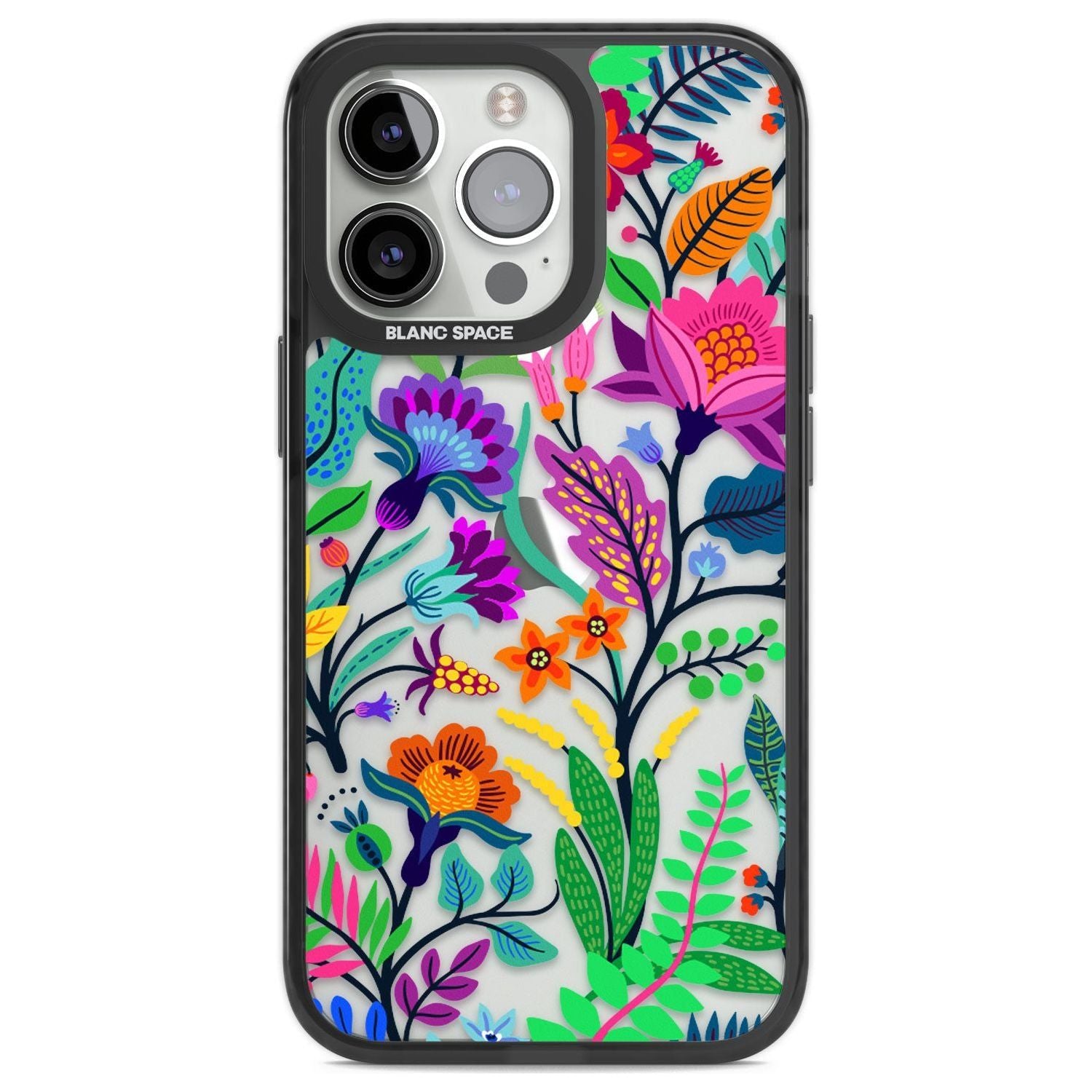 Floral Vibe Phone Case iPhone 13 Pro / Black Impact Case,iPhone 14 Pro / Black Impact Case,iPhone 15 Pro Max / Black Impact Case,iPhone 15 Pro / Black Impact Case Blanc Space