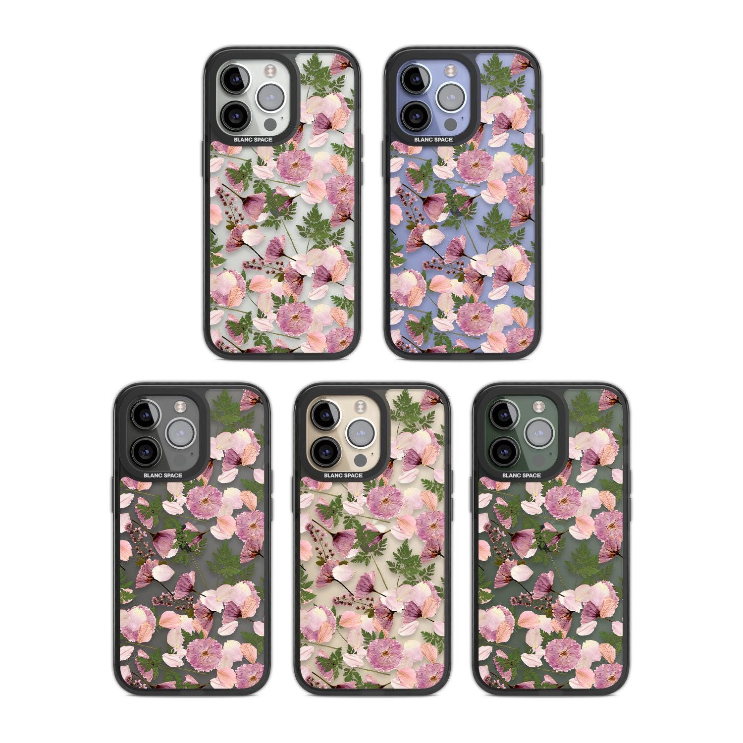 Leafy Floral Pattern Transparent Design