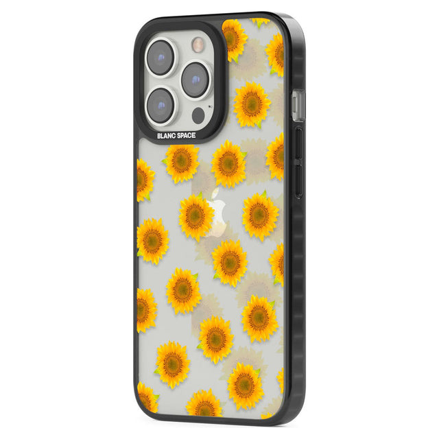 Sunflowers Transparent Pattern