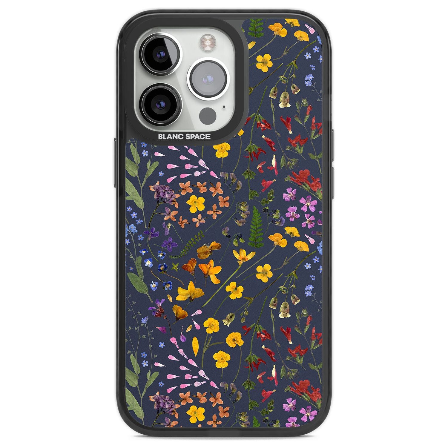 Wildflower Leaves Cluster Navy