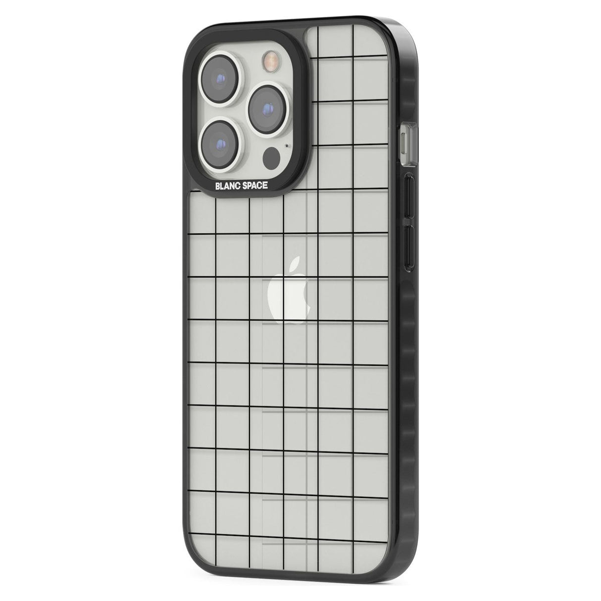 Simplistic Large Grid Pattern Black (Transparent)