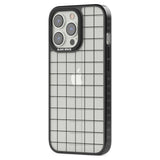 Simplistic Large Grid Pattern Black (Transparent)