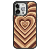 Latte Heart Illusion Phone Case iPhone 13 Pro / Black Impact Case,iPhone 14 Pro / Black Impact Case,iPhone 15 Pro Max / Black Impact Case,iPhone 15 Pro / Black Impact Case Blanc Space